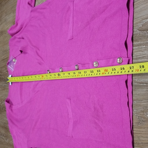 (L) Joan Rivers Wool Blend Cardigan Casual Lightweight Office Workwear - Picture 7 of 10